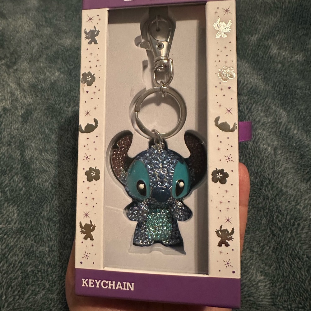 Disney Stitch Glitter Keychain